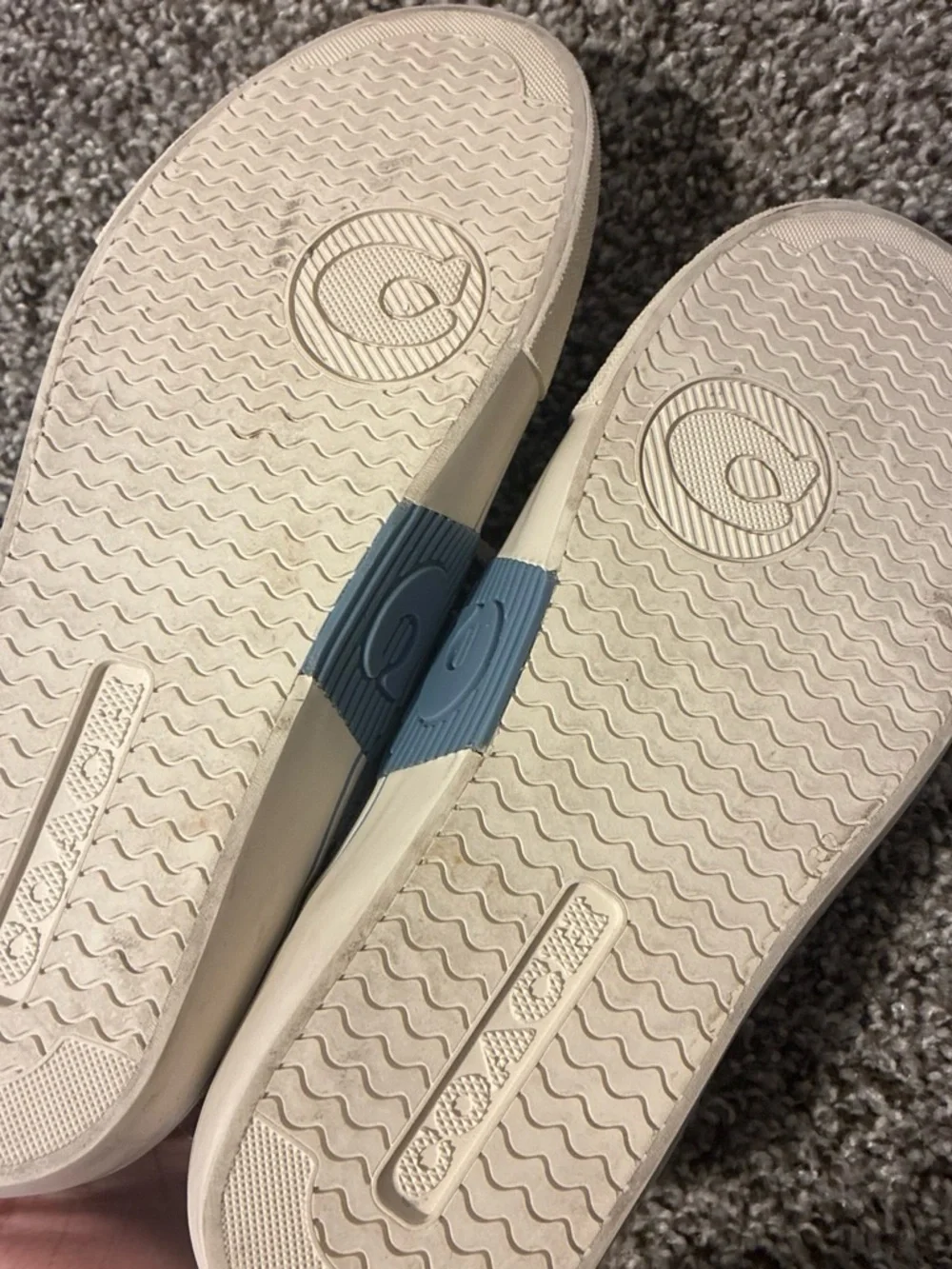 Coach Kids Light Blue Signature Canvas Low-Top Sneakers